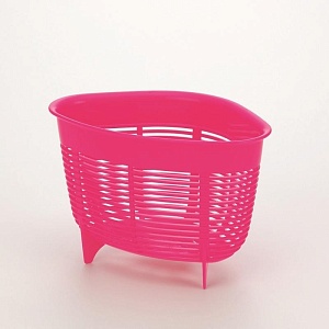Inomata / Корзина для раковины угловая РОЗОВЫЙ (100430)