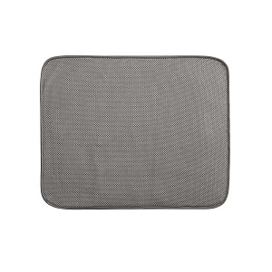 InterDesign / Коврик для сушки посуды микрофибра серый 45х40см (100885)
