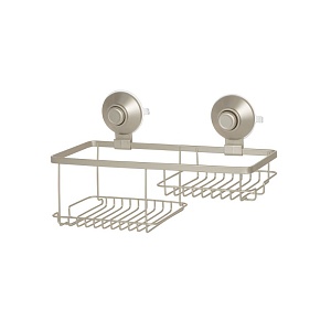 InterDesign / Полка для ванной комнаты EVERETT с мыльницей на присосках (101213)