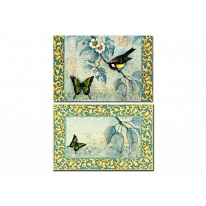 Conimar / Комплект сервировочных салфеток "Синица и бабочки" 4 шт (100240)