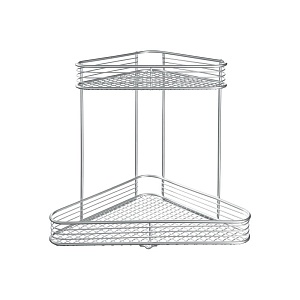 InterDesign / Полка двухъярусная угловая Vienna сталь (100824)