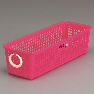 Inomata / Корзина   262*97*70мм с ручками МАЛИНА (100407)
