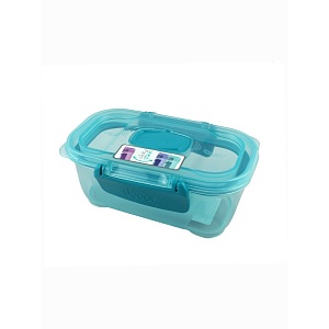 DECOR / Контейнер GO LUNCH BOX модульный прямоугольный с клапаном 300мл, бирюза (101167)