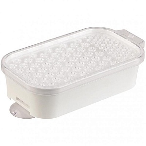 Inomata / Терка с бункером и присоской 400мл БЕЛЫЙ (100584)