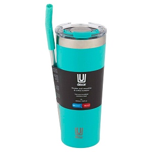 DECOR / Термокружка SMOOTHIE TUBBLER нержавеющая сталь, вакуумная изоляция 350мл, мятный (101184)