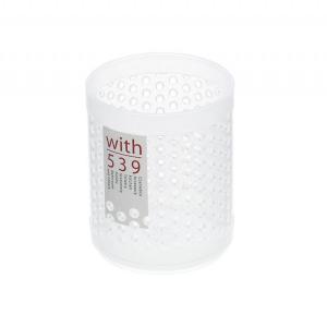 Inomata / Подставка для канцелярии Д84*104мм круг. ПРОЗРАЧНЫЙ (100540)