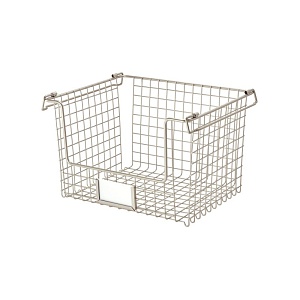 InterDesign / Корзина для хранения Classico с боковыми ручками 30.4х25.4 см стальная (100851)