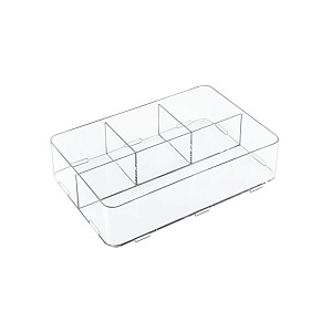 InterDesign / Органайзер CLARITY для косметики 4 отделения пластиковый (101240)
