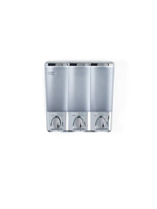 Дозатор для моющих средств CLEAR CHOICE трехкамерный механический настенный 420мл хром (101618)