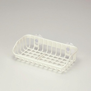 Inomata / Подставка для мыла/губки на присосках БЕЛЫЙ (100546)