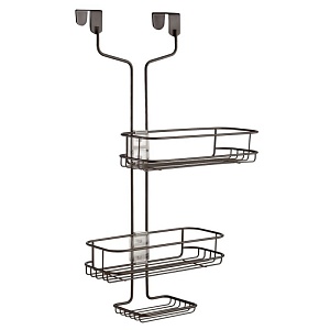 InterDesign / Полка для душевой кабинылиния тройная бронза 26.5х16х54 см (100156)