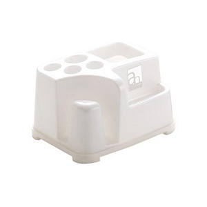 Yamada / Подставка для зубн щеток, пасты и стакана МОЛОЧНЫЙ (100531)