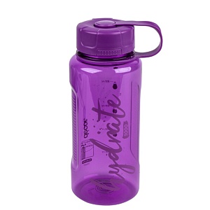 DECOR / Бутылка для воды HYDRATE с мерной шкалой тритан 1л, фуксия (101127)