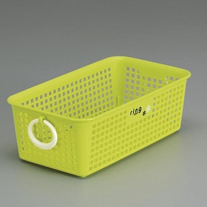 Inomata / Корзина   208*115*70мм с ручками ЛАЙМ (100389)