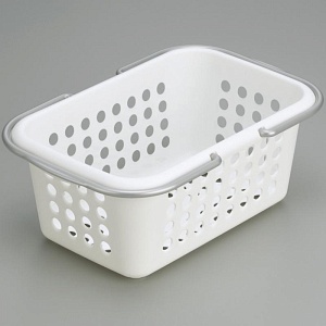 Inomata / Корзина   250*167*99мм с ручками БЕЛЫЙ (100404)