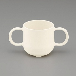 Inomata / Кружка для СВЧ с 2 ручками 200мл детская БЕЛЫЙ (100437)