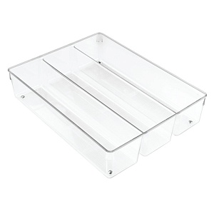 InterDesign / Лоток для столовых приборов LINUS трехсекционный 35х26,7х7,6см (101264)