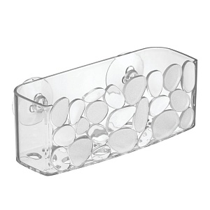 InterDesign / Корзина для ванной камешки настенная на присосках пластик (100101)