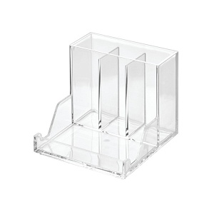 InterDesign / Органайзер для косметики прямоугольный 3 отделения прозрачный пластик (100813)