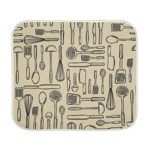 InterDesign / Коврик влаговпитывающий микрофибра бежевый 45х40 см (100178)