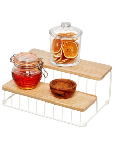 Полка Wire & Paulownia Wood 2-х уровневая 30.9х21.5х13см (101578)