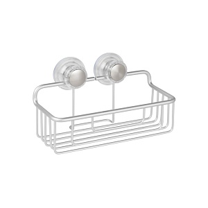 InterDesign / Полка для ванной комнаты Metro на присосках стальная (100836)