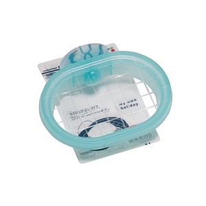 Yamada / Мыльница с присоской с решеткой ГОЛУБОЙ (100487)