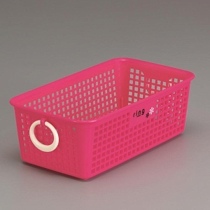 Inomata / Корзина   208*115*70мм с ручками МАЛИНА (100390)
