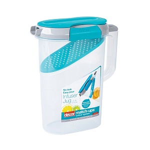 DECOR / Кувшин пищевой PREMIUM MATCH-UPS CLIPS с фильтром 2.4л (101057)