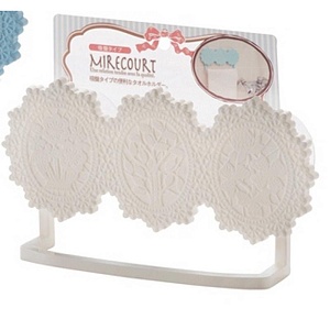 Yamada / Держатель для полотенец на присосках МОЛОЧНЫЙ (100289)