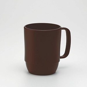 Inomata / Кружка для СВЧ 350мл КОРИЧНЕВЫЙ (100434)