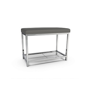 BETTER LIVING / Банкетка-обувница MODERNA серая экокожа (101197) 