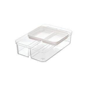 InterDesign / Лоток-органайзер кухонный CRISP 2 отделения съемный лоток 30,5х20х7,6см (101304)
