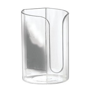 InterDesign / Диспенсер аффикс для ватных дисков/стаканов самокл. прозр. пластик (100123)