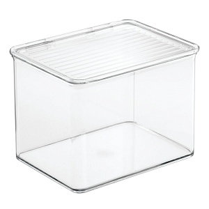 InterDesign / Контейнер для хранения Binz с откидной крышкой пластик 17х14х12,7см (100704)