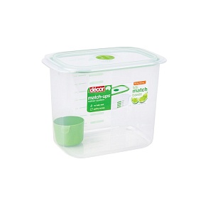 DECOR / Контейнер пищевой PREMIUM MATCH UPS REALSEAL с клапаном высокий прямоугольный 4.5л (101065)