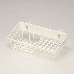 Inomata / Подставка для мыла/губки на присосках БЕЛЫЕ (100545)