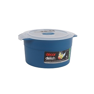 DECOR / Контейнер пищевой PREMIUM DELISH круглый с клапаном 2.2л (101078)