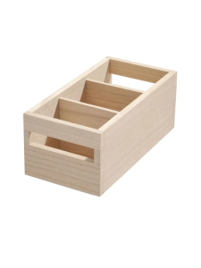 Корзина Wood с разделителями 25.4х12.7х10см дерево Павловния (101570)