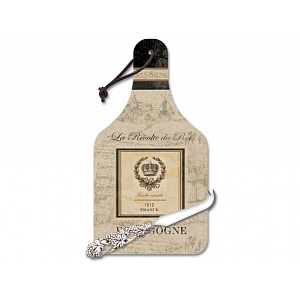 Conimar / Доска разделочная биг чиз "Классик" 36х19см с ножом (100192)