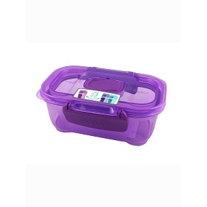 DECOR / Контейнер GO LUNCH BOX модульный прямоугольный с клапаном 300мл, фуксия (101165)