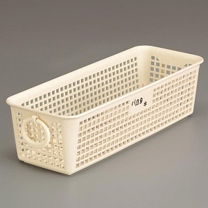 Inomata / Корзина   262*97*70мм с ручками СЛОНОВАЯ КОСТЬ (100408)