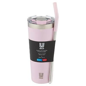 DECOR / Термокружка SMOOTHIE TUBBLER нержавеющая сталь, вакуумная изоляция 350мл, розовый (101183)