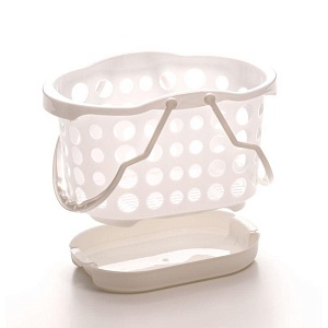 Yamada / Корзина   244*172*295мм с ручками с под РОЗОВЫЙ (100399)