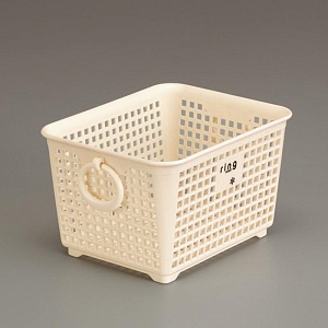 Inomata / Корзина   145*115*90мм с ручками СЛОНОВАЯ КОСТЬ (100381)