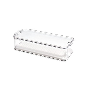 InterDesign / Контейнер для хранения Crisp удлиненный с внутренней решеткой пластиковый (100848)