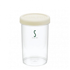 Inomata / Банка для сыпучих продуктов 0,68л БЕЛЫЙ (100271)