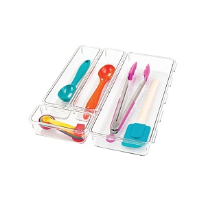 InterDesign / Набор лотков для хранения LINUS 4 предмета пластик 30.5х38.1х5см (101393)