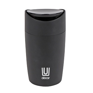 DECOR / Термокружка TRAVEL CUP нержавеющая сталь, вакуумная изоляция 400мл, черный (101179)