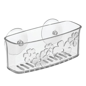 InterDesign / Корзина для ванной блюм настенная на присосках пластик (100100)